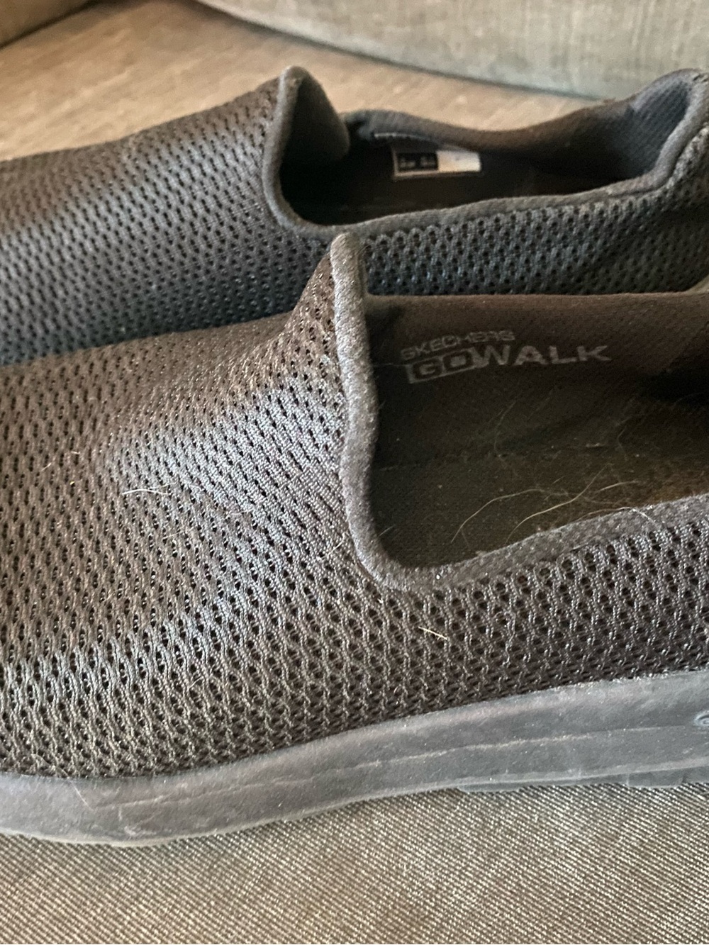 Skechers Black GOwalk Slip-On Mesh Walking Shoes